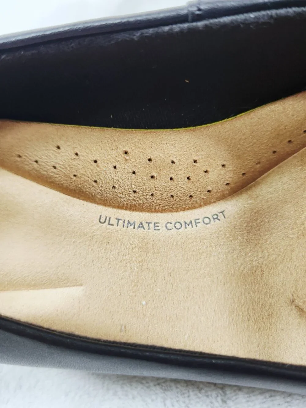 Clarks Collection Womens Shoes Size 8 Wide Black Ultimate Comfort 2 Inch Heel
